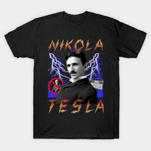 TESLA RAP BAND TEE Nikola Tesla Historic Inventor Electricity 90's Vintage Style T-Shirt